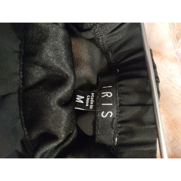 Iris Romper Pant/Shorts Size M Black Sleeveless Partially Sheer - Picture 3 of 9